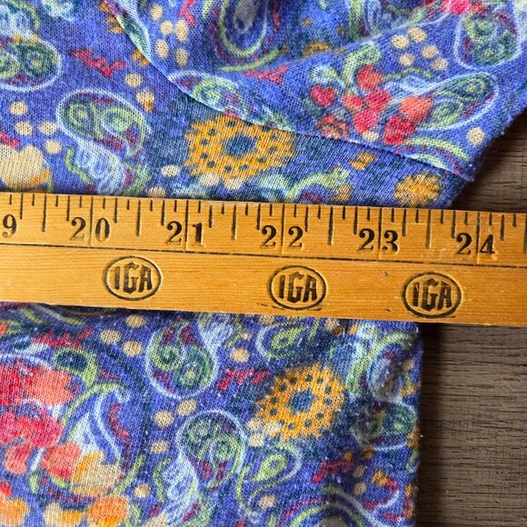 EUC LULAROE FLORAL LONG DUSTER OPEN LINEN BLEND CARDIGAN SIZE XL - Picture 14 of 14